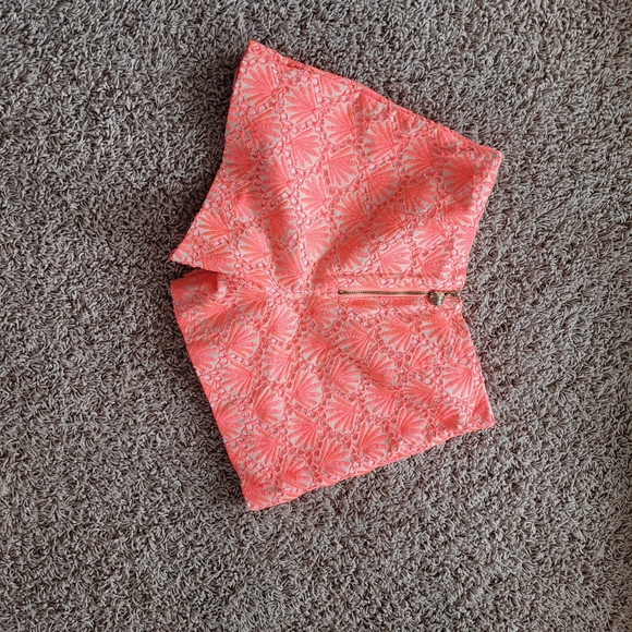 Neon Coral Shell Skort - Picture 3 of 6